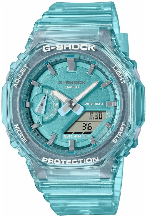 Наручные часы CASIO G-Shock, бирюзовый, голубой