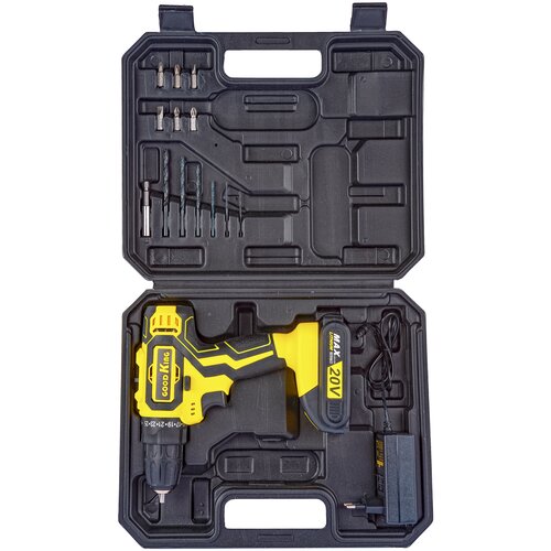 Набор инструментов 13 предметов с аккумуляторным шуруповертом GOODKING ESH-2001013 шурик набор свел набор бит для ремонтных работ 318700₽