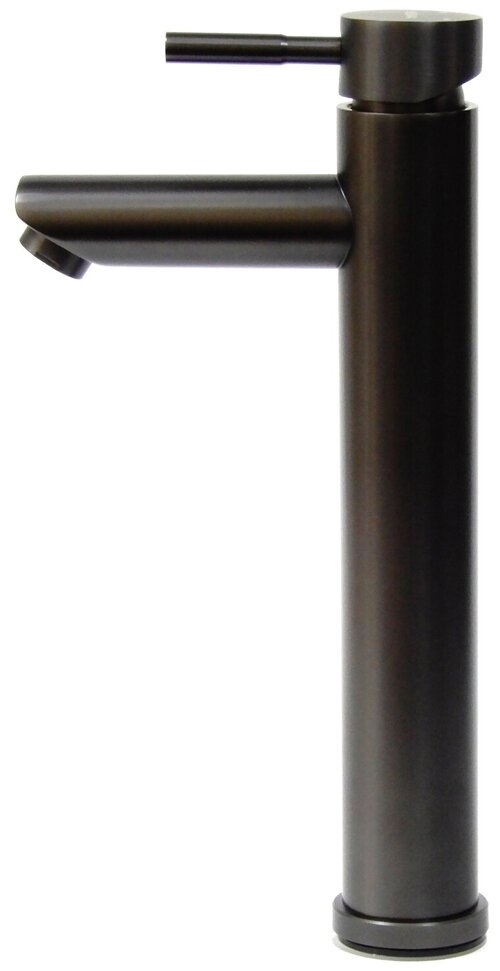 Смеситель д/ум MELANA-F610102PVD-B Tondo нерж. сталь, однорычажный, графит