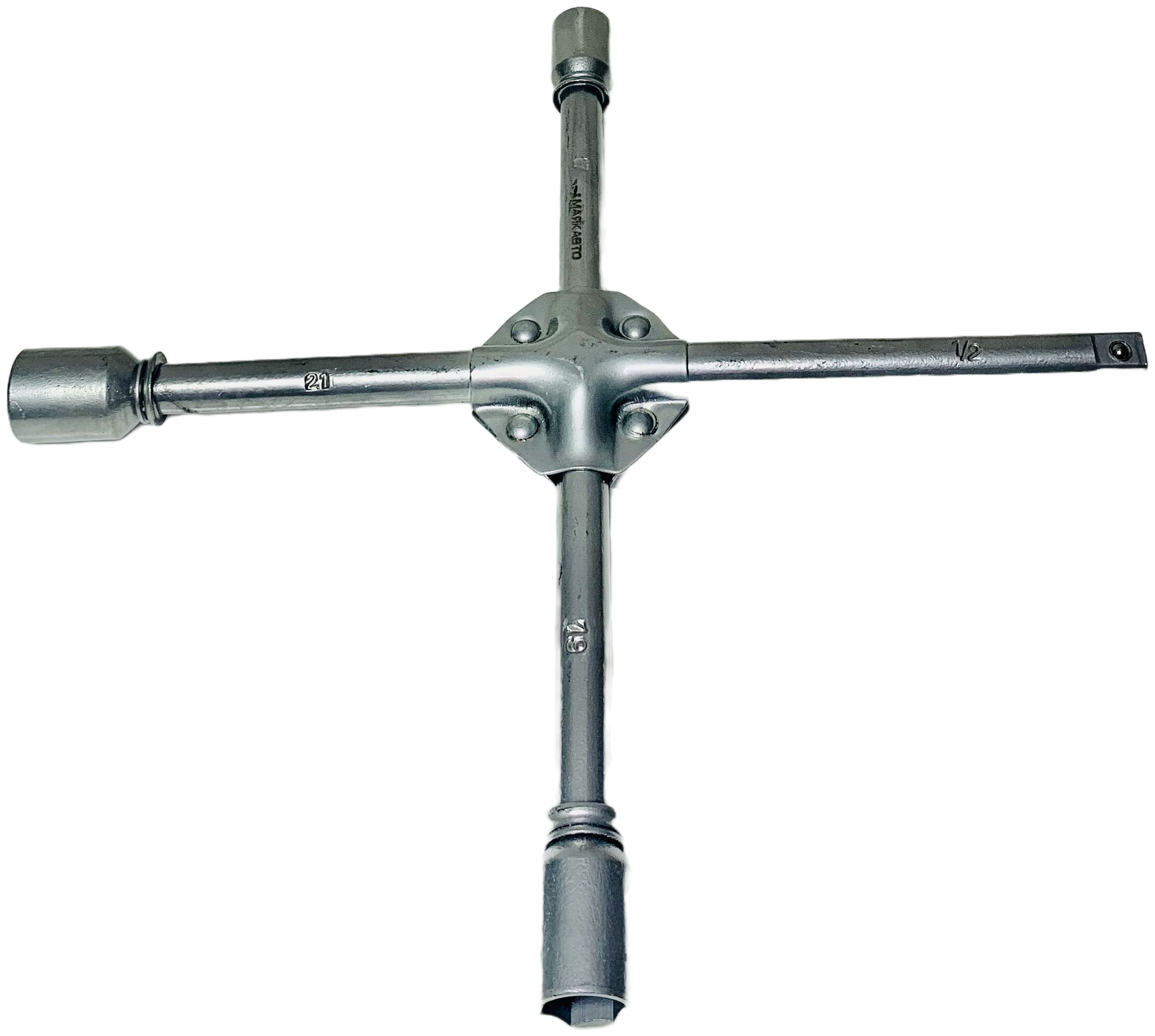 Ключ балонный крестовой усиленный Маяк Авто 1/2, 17, 19, 21 мм