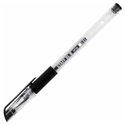 Ручка гелевая STAFF 0.5мм чёрная 141823 - фото №2