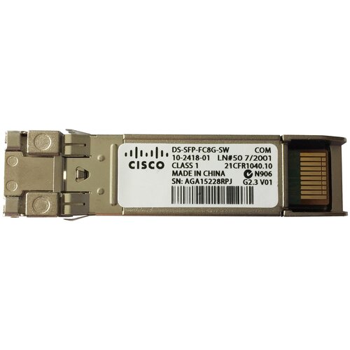 трансивер dell sfp brocade 32 гбит с mmf swl 850 нм 100 м xcvr plugable minigbic Оптический трансивер Cisco DS-SFP-FC8G-SW