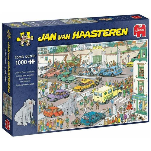 Пазл Jumbo 1000 деталей: Джамбо идет на шоппинг (Jan Van Haasteren)
