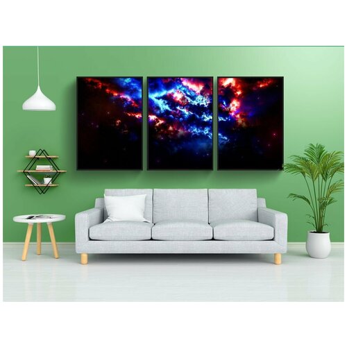 фото Набор модулных постеров для интерьера "научная фантастика, будущее, футуристический" 60x90 см. в тубусе, без рамки lotsprints