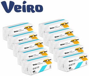 Полотенца бумажные в пачках V-сл. Veiro Home (Soft Pack) 2 слоя, 132 листа. 10 пачек