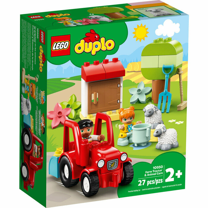 Конструктор LEGO DUPLO Town 10950 Фермерский трактор и животные, 27 дет.