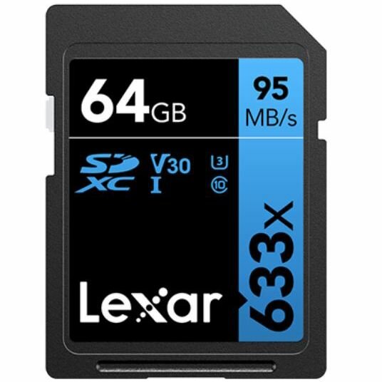 Карта памяти Lexar SD 633x SDXC 64GB UHS -I серии BLUE (LSD64GCB633)