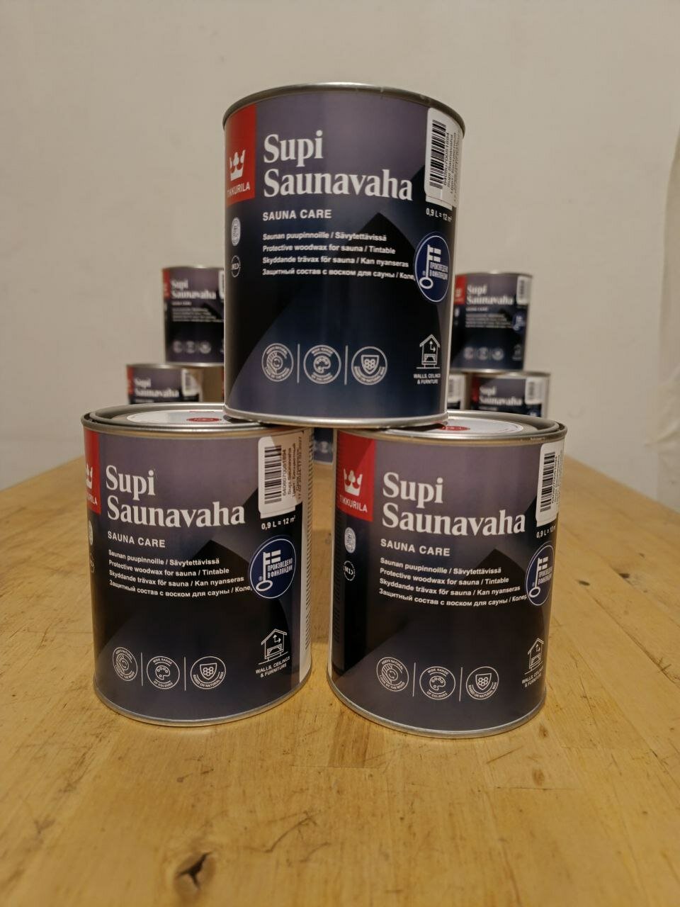 Воск Tikkurila Supi Saunavaha, бесцветный, 0.9 л