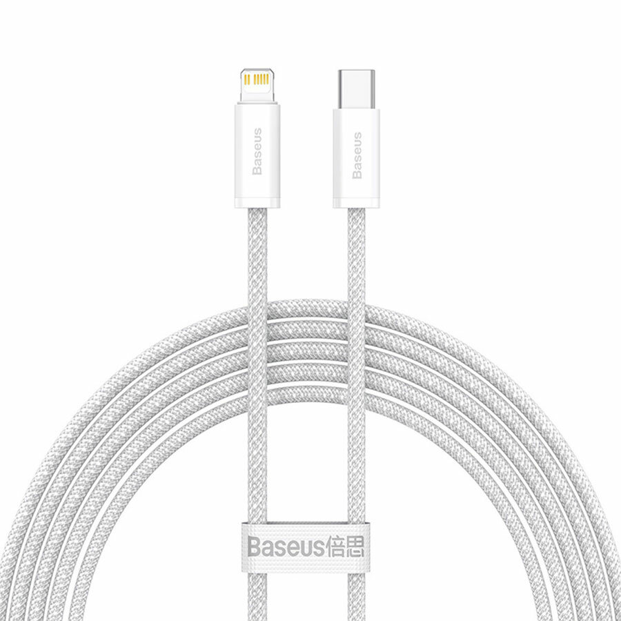 Кабель USB-C BASEUS Dynamic Series Type-C - Lightning, 4A, 20W, 2 м, белый