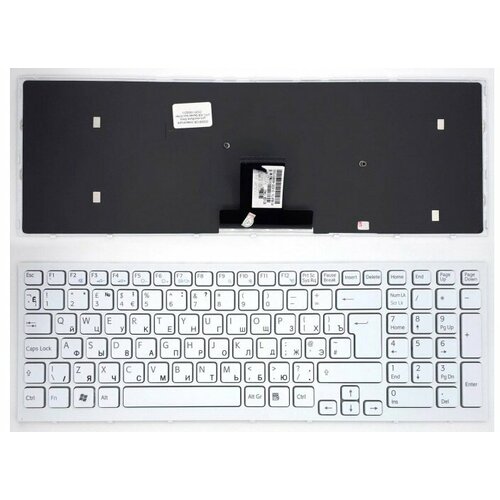 Клавиатура для ноутбука Sony Vaio VPC-EB1JFX/L белая с рамкой