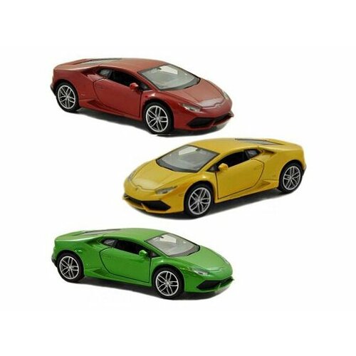 Модель машины Kinsmart Lamborghini Huracan lp610-4, инерционная, металл, открываются двери, 4,75 дюйма (43694D) модель машины kinsmart 2014 audi tt coupe инерционная металл открываются двери 4 75 дюйма 43695d