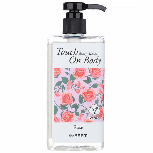 Гель для душа с экстрактом розы The Saem Touch On Body Rose Body Wash Vegan, 300 мл масло для душа и ванной zeitun масло для душа и ванны ритуал нежности смягчающее с эфирным маслом дамасской розы