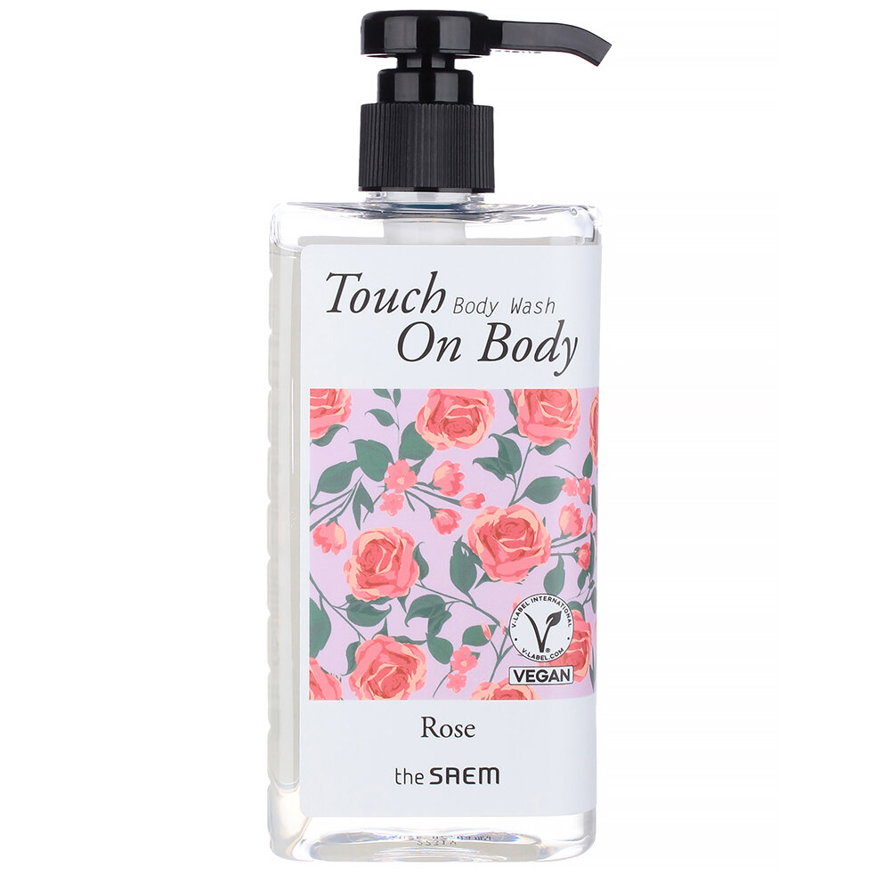 Гель для душа с экстрактом розы The Saem Touch On Body Rose Body Wash Vegan, 300 мл