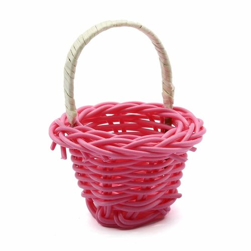 26213 Корзинка плетеная проволока дерево 45см3055см розовый 240₽