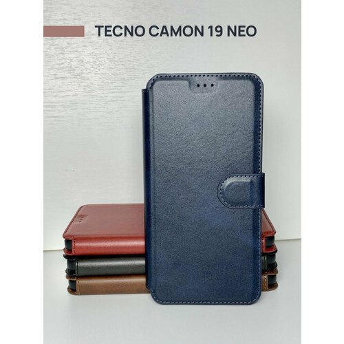 Чехол книжка для Tecno Camon 19 Neo / Чехол на Техно Камон 19 Нео c магнитной застежкой, c хлястиком и отделением под карты, синий чехол книжка для tecno pova neo 3 c магнитной застежкой техно пова нео 3 c отделением под карты черная