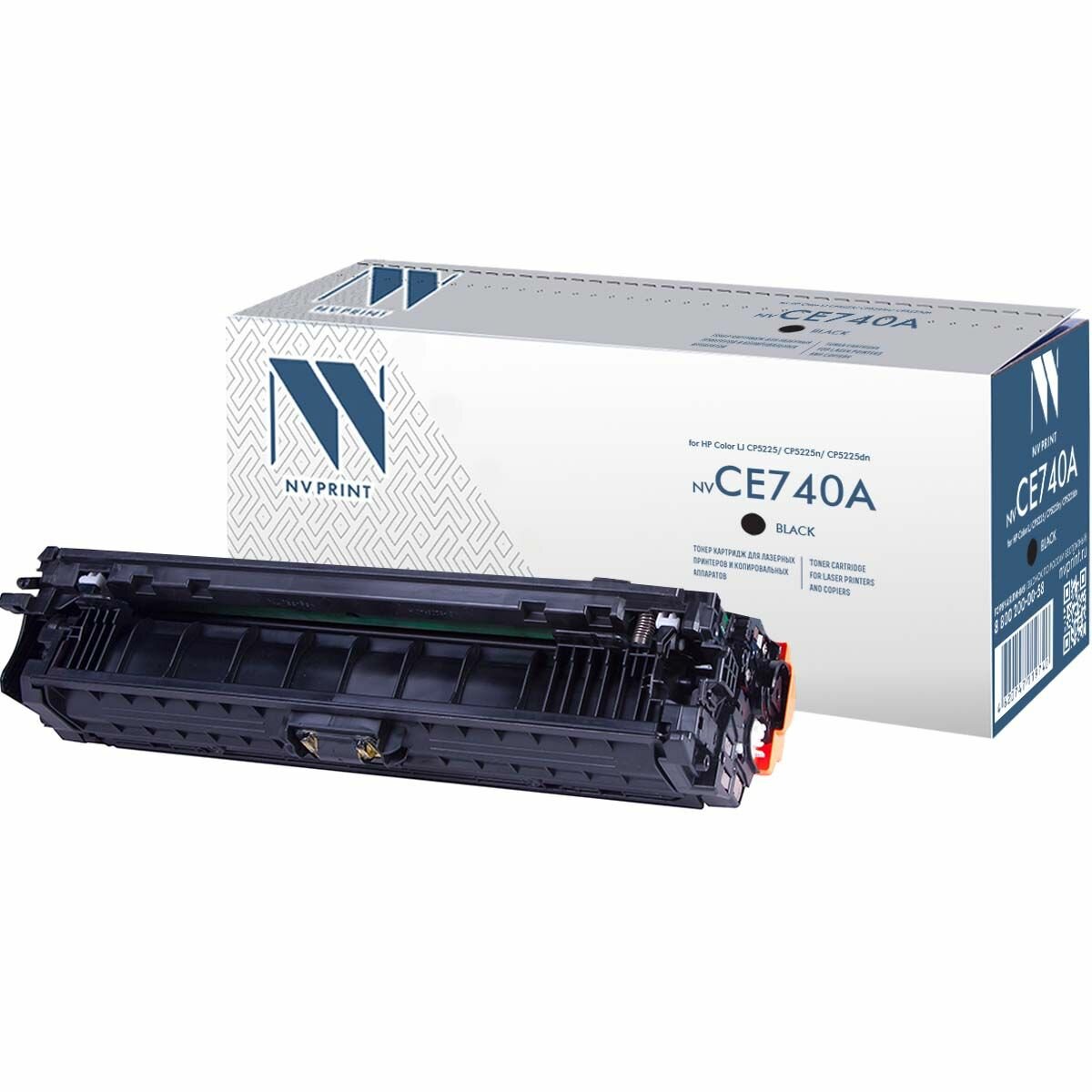 Картридж NV Print NV-CE740ABk, черный, 7000 страниц, совместимый для Color LaserJet CP5225 CP5225dn/CP5225n