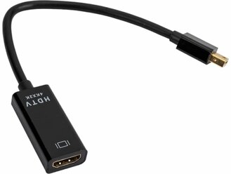 Переходник miniDisplayPort - HDMI, 4K, 20M/19F, кабель 15см, черный, Cablexpert