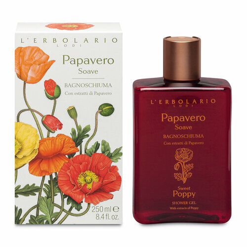 L'ERBOLARIO Гель для душа увлажняющий очищающий Sweet Poppy Bath Gel 250мл