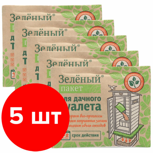 Препарат Зеленый Пакет для дачного туалета 112, 5шт по 30 г (150 г)