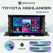 Магнитола Zenith Toyota Highlander 2015-2017, Android 12, 2/16ГБ, с крутилками / Тойота Хайлендер