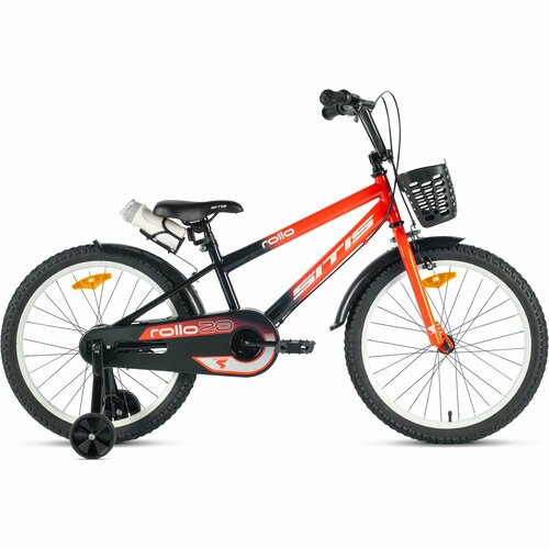 Велосипед Sitis Rollo 20 2024 детский для мальчиков стальная рама с ножным тормозом 1 скорость для роста 120-135 см цвет Orange-Black 15767₽
