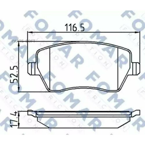 FOMAR-FRICTION FO921181 Коодки тормозные дисковые