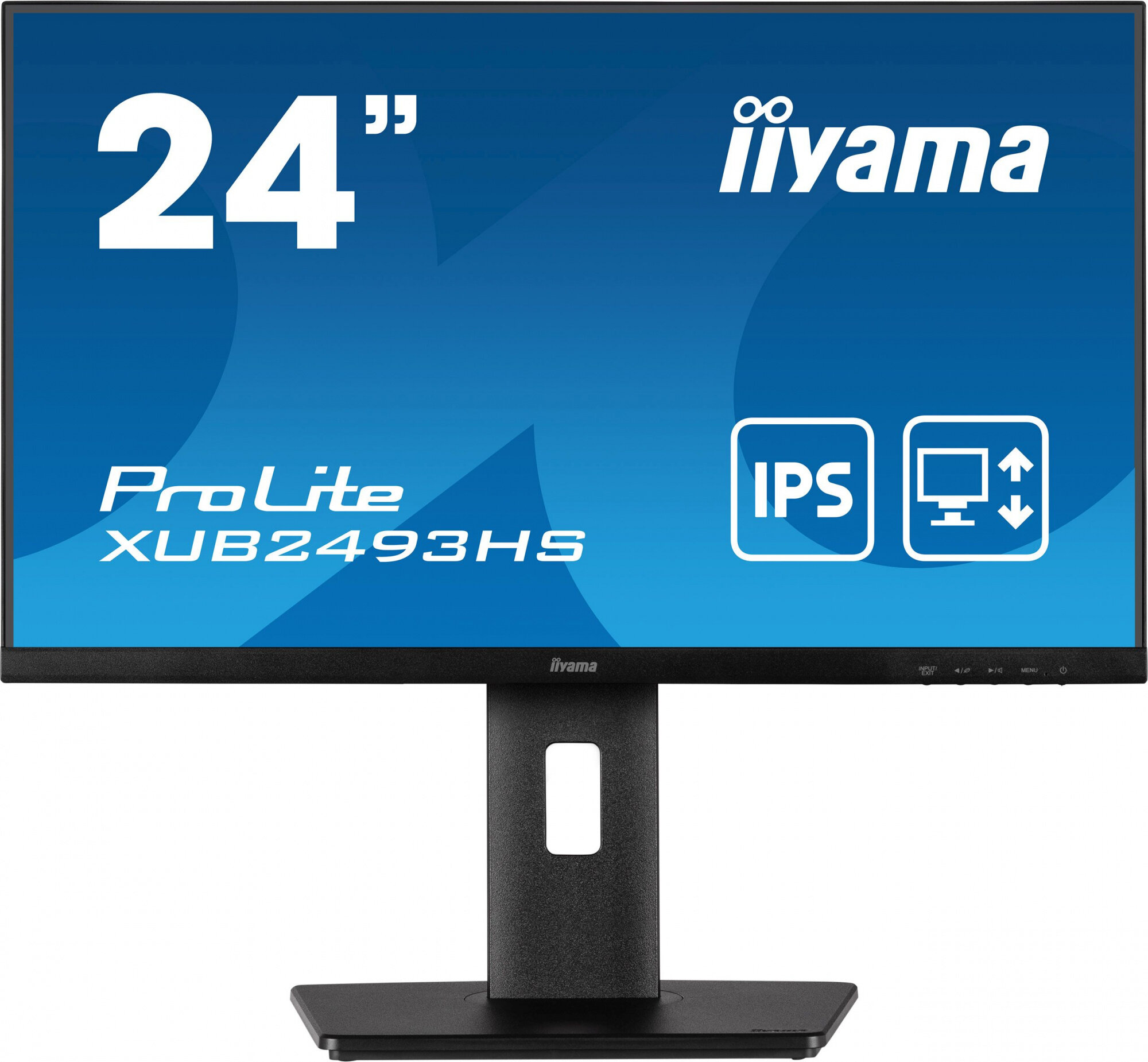 LCD IIYAMA 23.8' XU2493HS-B5 черный {IPS 1920x1080 75Hz 250cd HDMI DisplayPort M/M HAS Pivot}