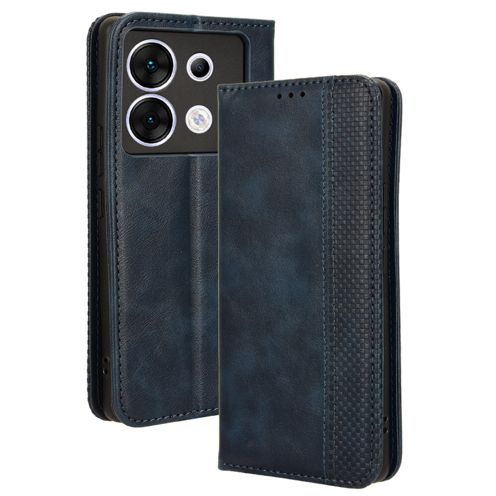 Чехол книжка для Infinix Zero 30 (5G) с магнитом и отделением под карты / Инфиникс Зеро 30 (5Джи) (синяя)