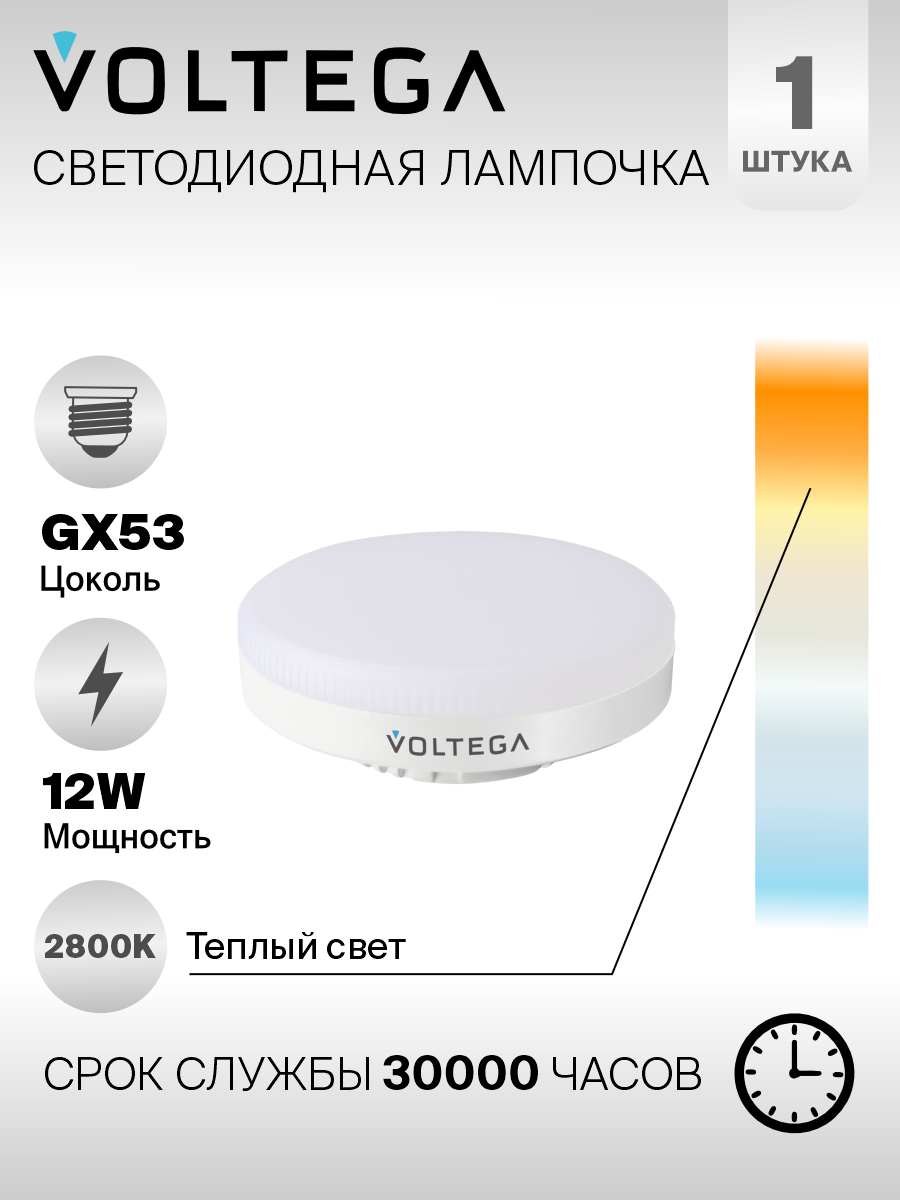 Лампа светодиодная Voltega 7774 GX53 GX53