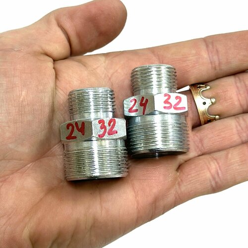 Штуцер 2 ШТ для РВД 2432 М20х15 - М27х15 740₽