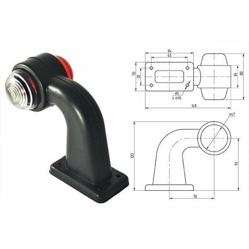 Фонарь габаритный лп аналог АТ-1206 ФГ-6 ГФ 36-0001 420₽