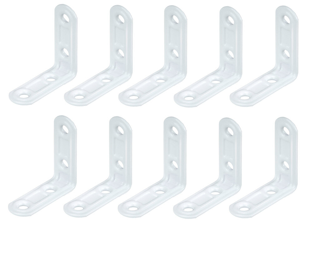 Уголок крепежный Vormann Piconect мебельный (белый) 30х30х15мм (10 шт)