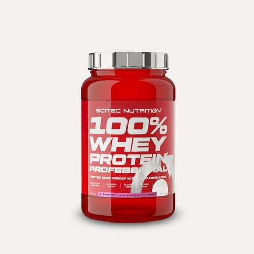 Изображение товара Протеин сывороточный Scitec Nutrition 100% Whey Protein Professional 920 гр Белый шоколад с клубникой
