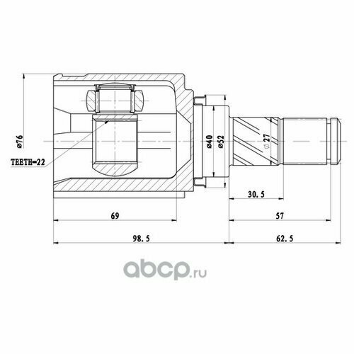 ШРУС внутренний ZIKMAR Z87607R
