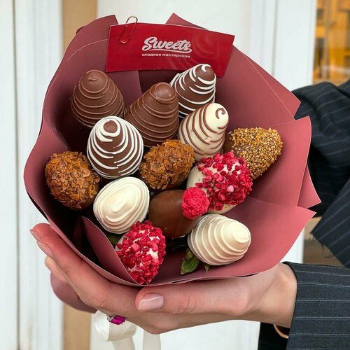 Букет из клубники в шоколаде 