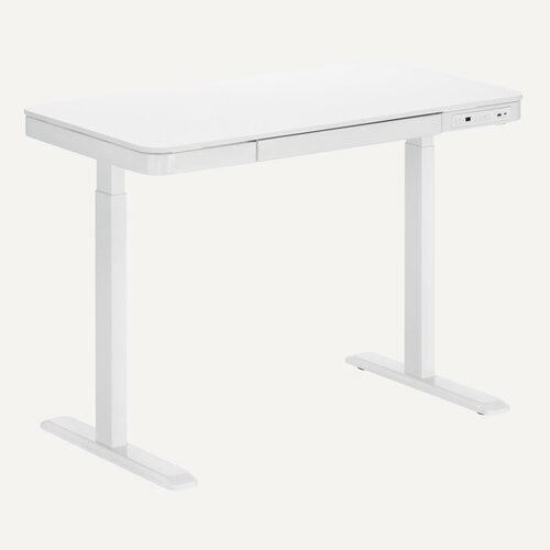 Стол письменный TableSage ET119W-FW, регулировка высоты, беспроводная зарядка, белый, белый