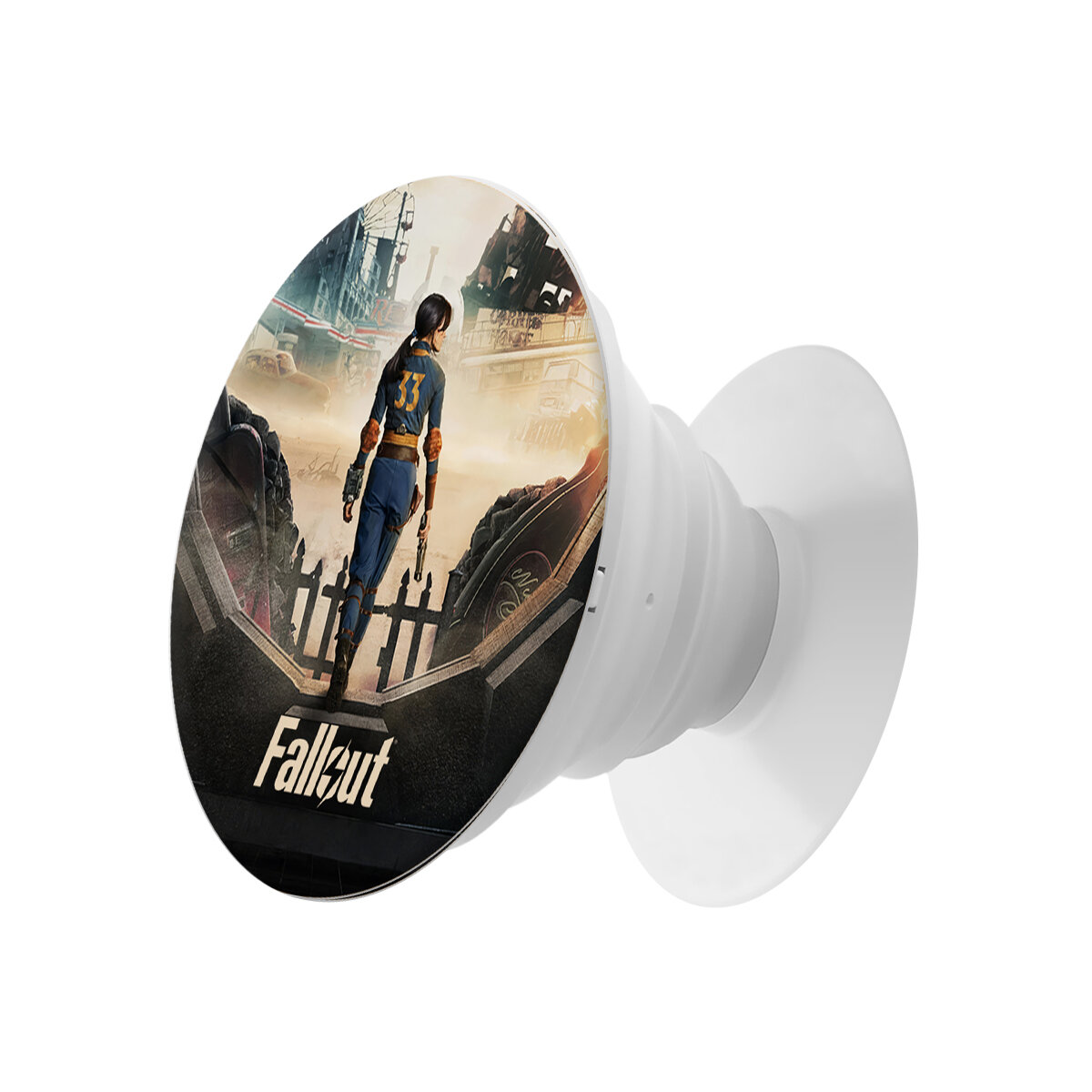 Пластмассовый держатель Krutoff для телефона Попсокет Фоллаут (Fallout) - Убежище 33