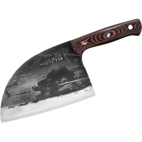Сербский топорик кухонный Samura MAD BULL, 180 мм, G-10 красно-чёрный (SMB-0040R/K)