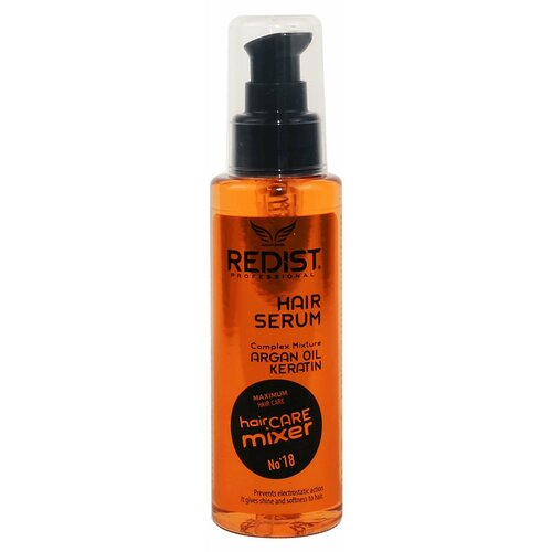 REDIST Professional Ухаживающая сыворотка для волос с кератином и аргановым маслом Hair Serum Argan Oil & Keratin HAIR CARE MIXER, 125 мл
