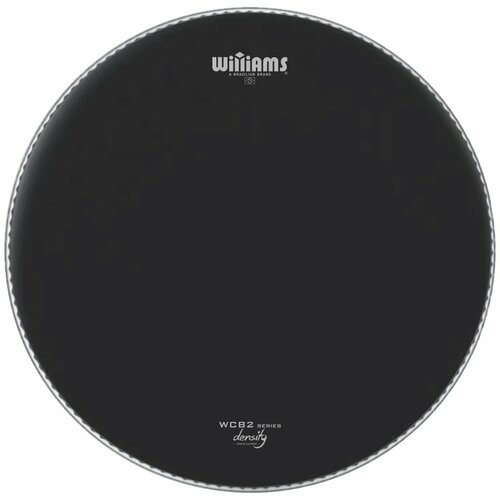 фото Wcb2-10mil-22 density black series пластик для бас-барабана 22", с покрытием, черный, williams