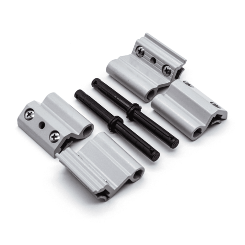 Петля оконная с регулировкой зазора серая