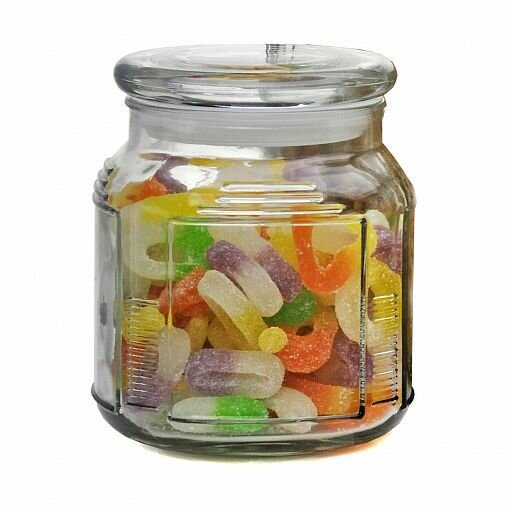 Банка для сыпучих продуктов Mallony Aria стекло с крышкой 075 л