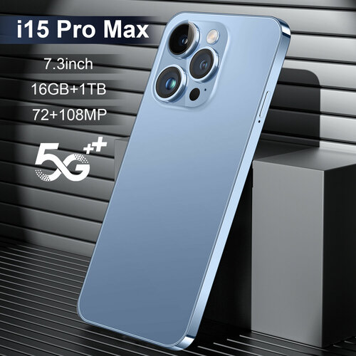 Смартфон i 15 Pro Max EAC 2 SIM 16 ГБ ОЗУ экран 73 аккумулятор 6800 мАч 13990₽