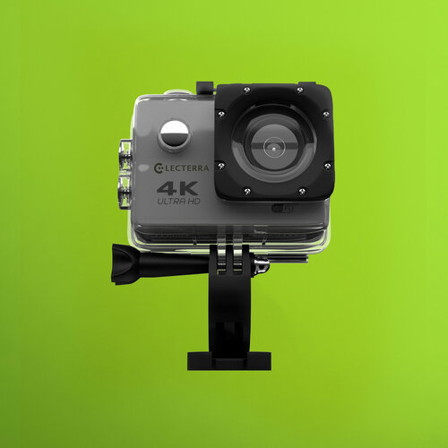 Экшен камера Electerra 4К UHD Экшн камера Electerra 4К набор креплений аквабокс wi-fi пульт ДУ 4890₽