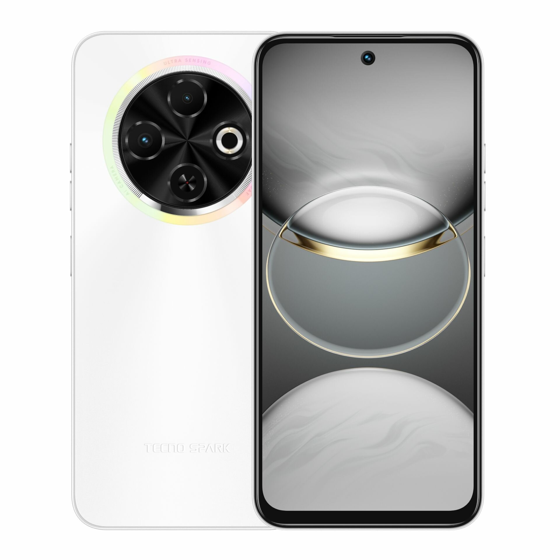 Смартфон Tecno Spark 30C 128Gb 4Gb белый 3G 4G 2Sim 6.67" IPS 720x1600 And14 48Mpix 802.11 a/b/g/n/a — фото 1