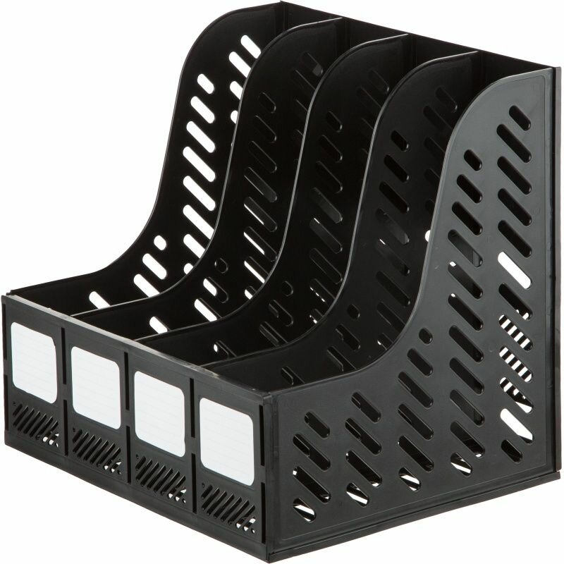 Вертикальный накопитель Attache 4 отделения, сборный черный