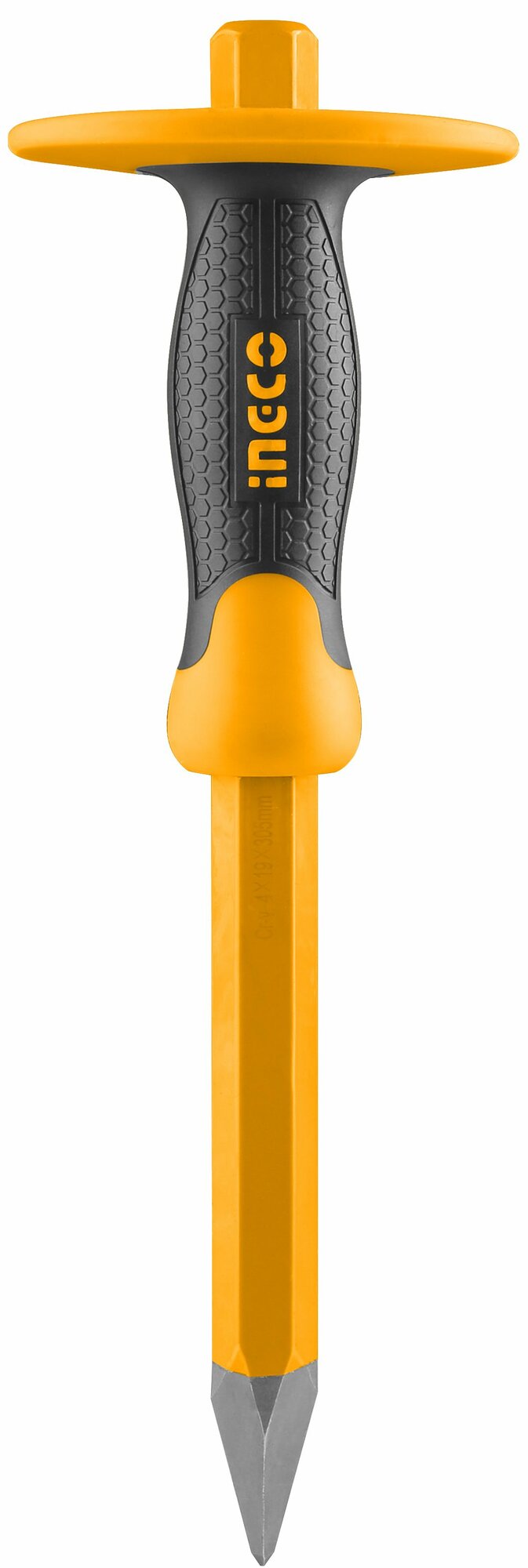 Пикообразное зубило INGCO с протектором HCC850416 — фото 1