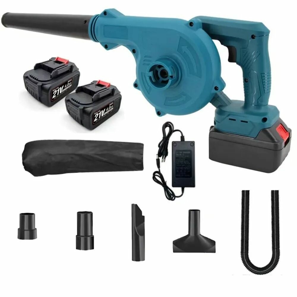 Воздуходувка 800Вт 21В с аккумулятором Makita черный матовый