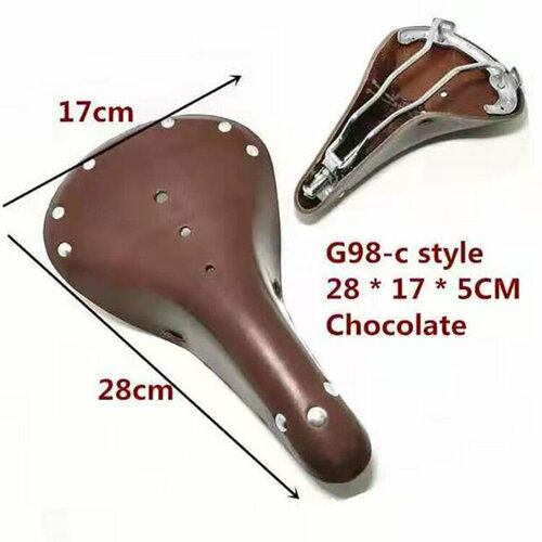 Мягкое и удобное водонепроницаемое ретро-седло с подушкой для горного велосипеда-черный