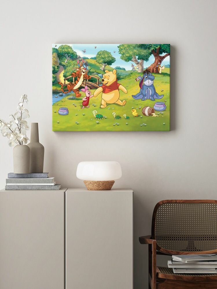 Картина на натуральном холсте Уютная стена "Винни-Пух для детской комнаты" 80х60 см — фото 1
